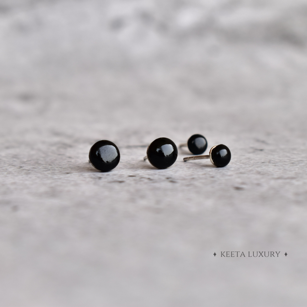 Dovey - Black Onyx Studs -