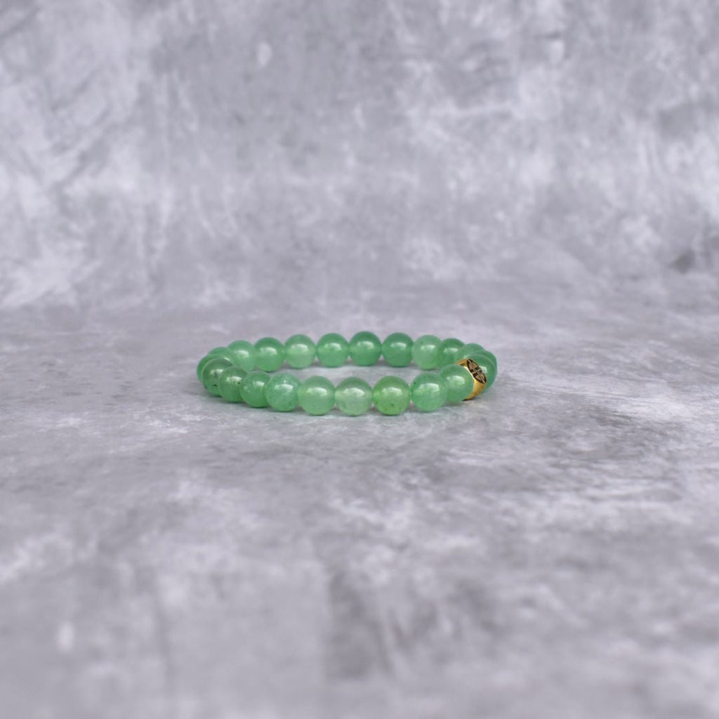 Dual Elemental - Green Aventurine & Lava Beads Bracelet Bracelets