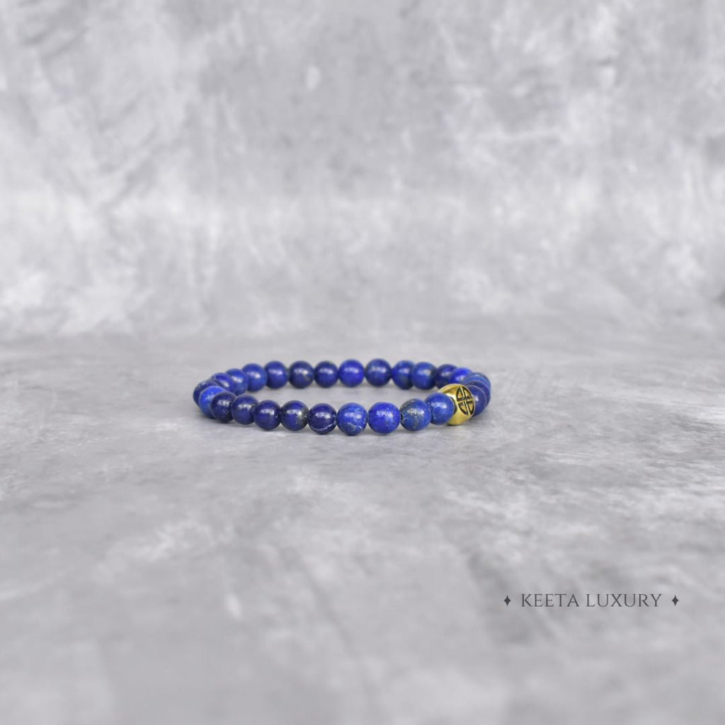 Dual Elemental - Lapis Lazuli & Lava Bead Bracelet Bracelets
