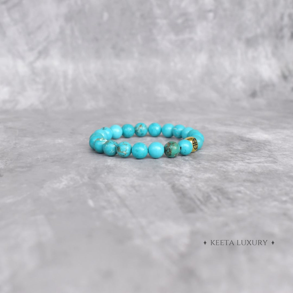 Dual Elemental - Turquoise & Lava Bead Bracelets Bracelets