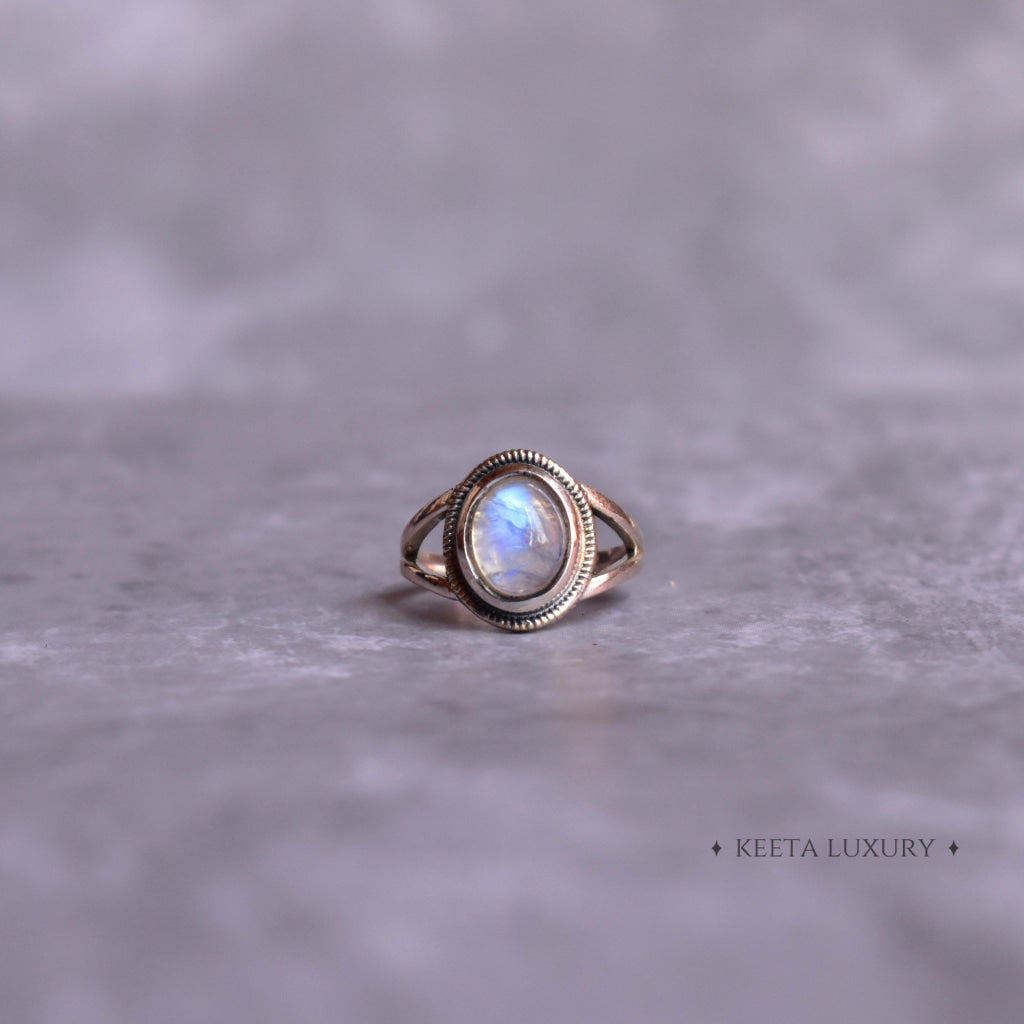 Dusk Light - Moonstone Ring Rings
