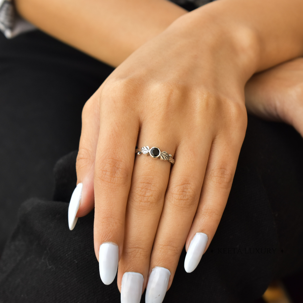 Earth's Radiance - Black Onyx Ring -