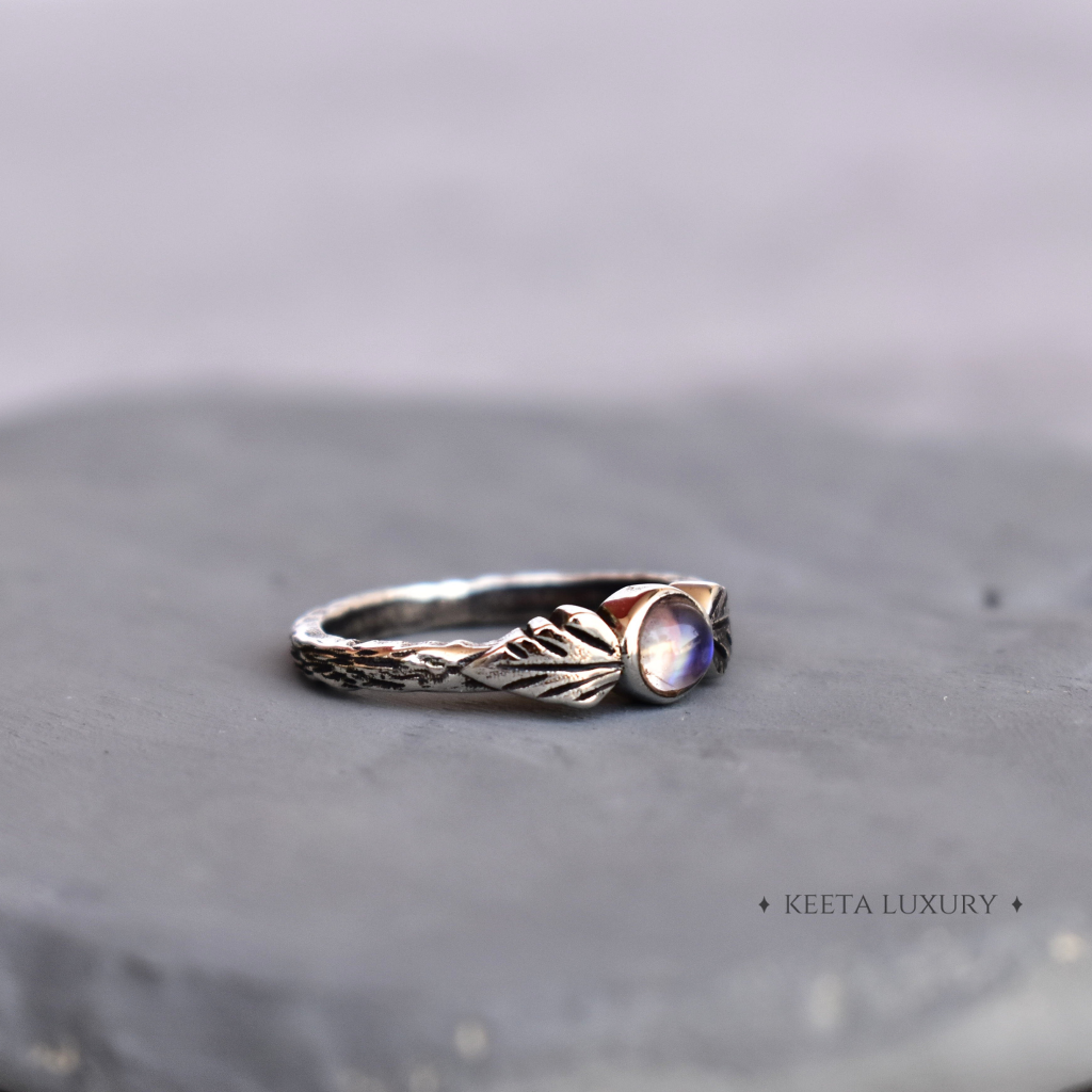 Earth's Radiance - Moonstone Ring -