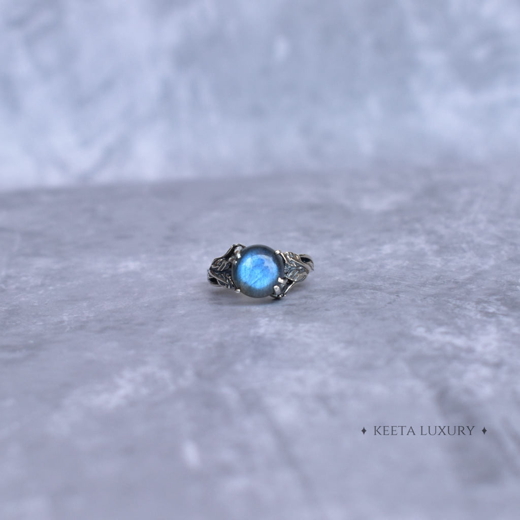 Earthy Leaf - Labradorite Ring Rings