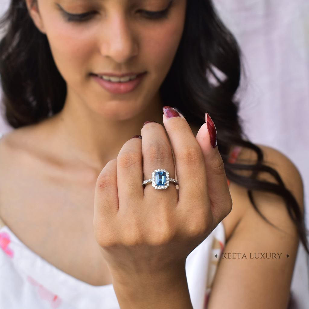Ethereal Waters - Blue Topaz Ring -