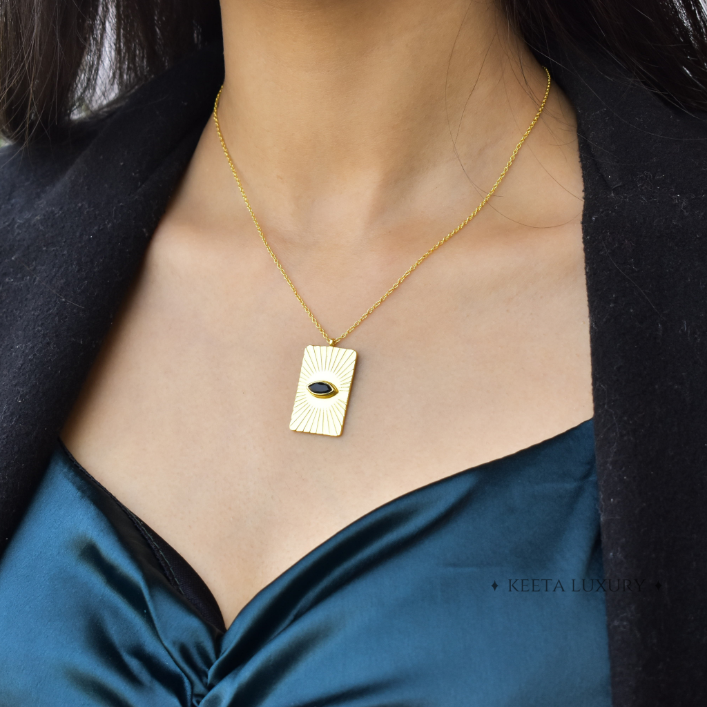 Evil Eye - Black Onyx Necklace -