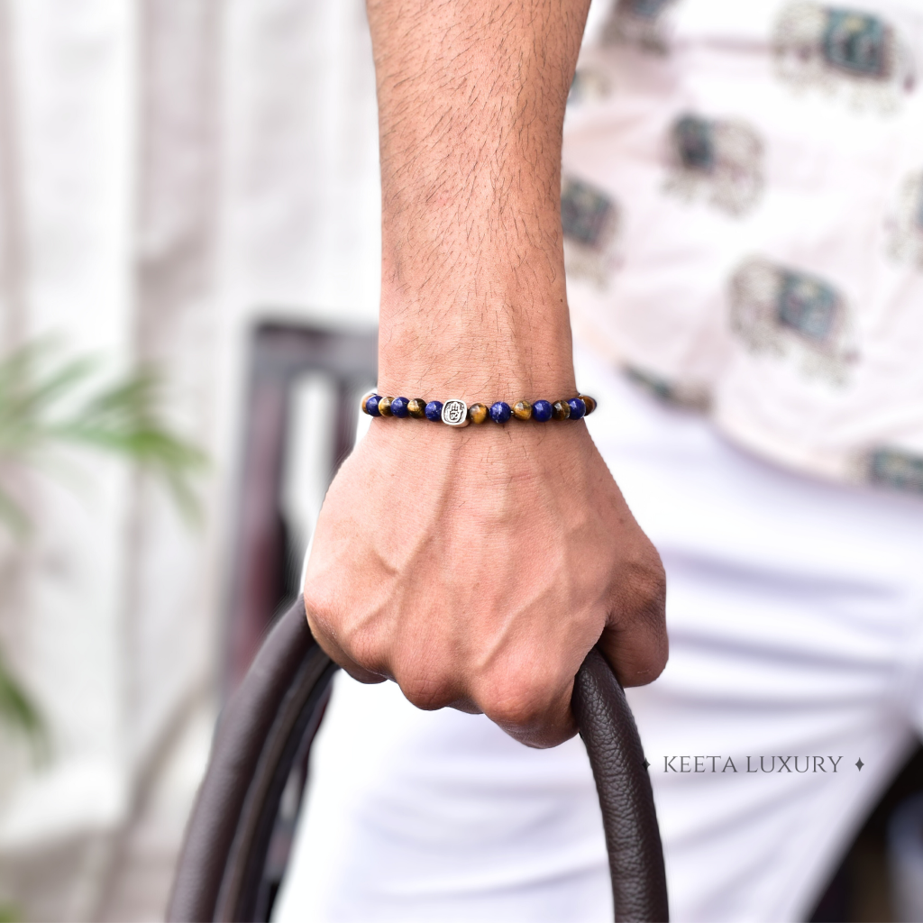 Eye Ultimate - Lapis and tiger eye bracelet -