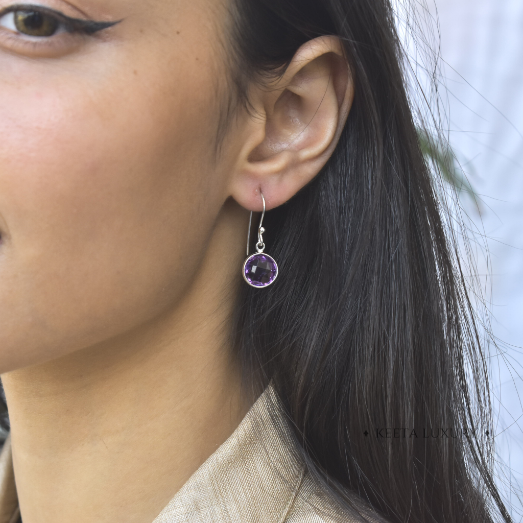 Facets Talk - Amethyst Earrings -