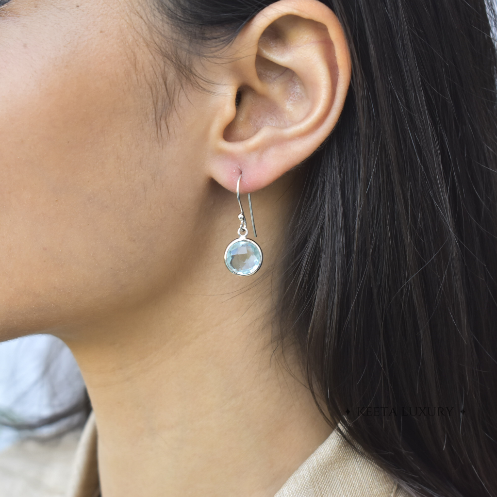 Facets Talk - Aquamarine earrings -