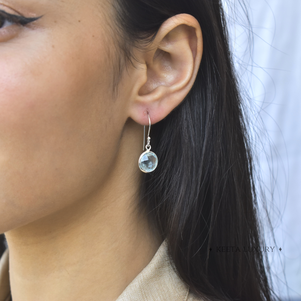 Facets Talk - Aquamarine earrings -
