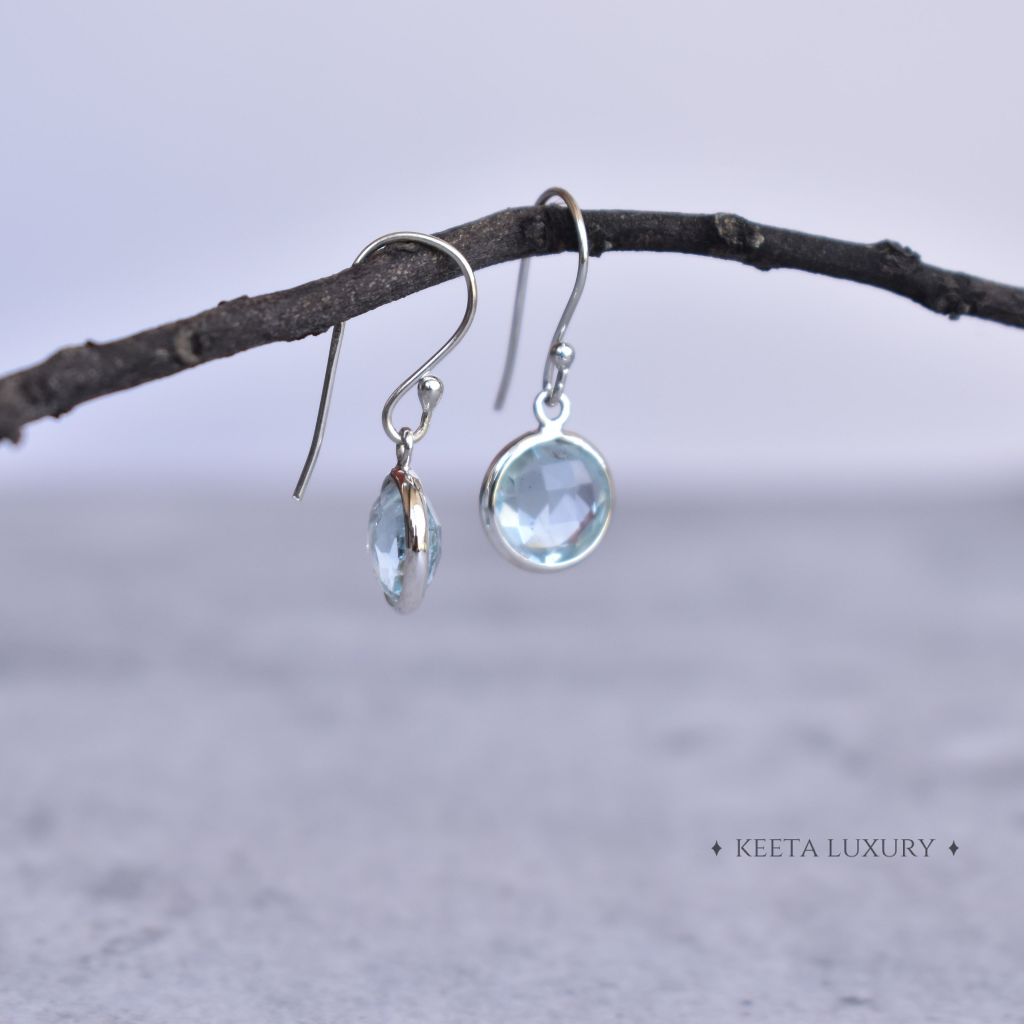 Facets Talk - Aquamarine earrings -