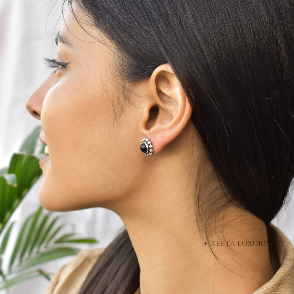 Flower Child - Black Onyx Studs -