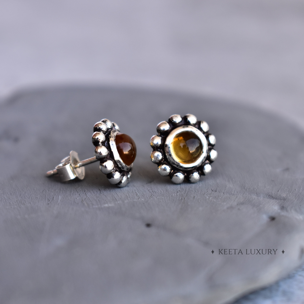 Flower Child - Citrine Studs -
