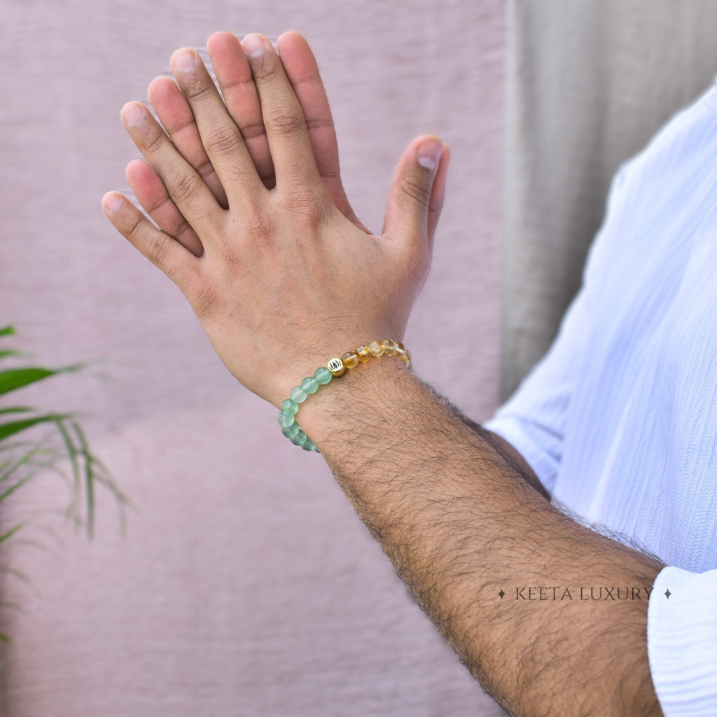 Fortune Flow - Green Aventurine & Citrine Bracelet -
