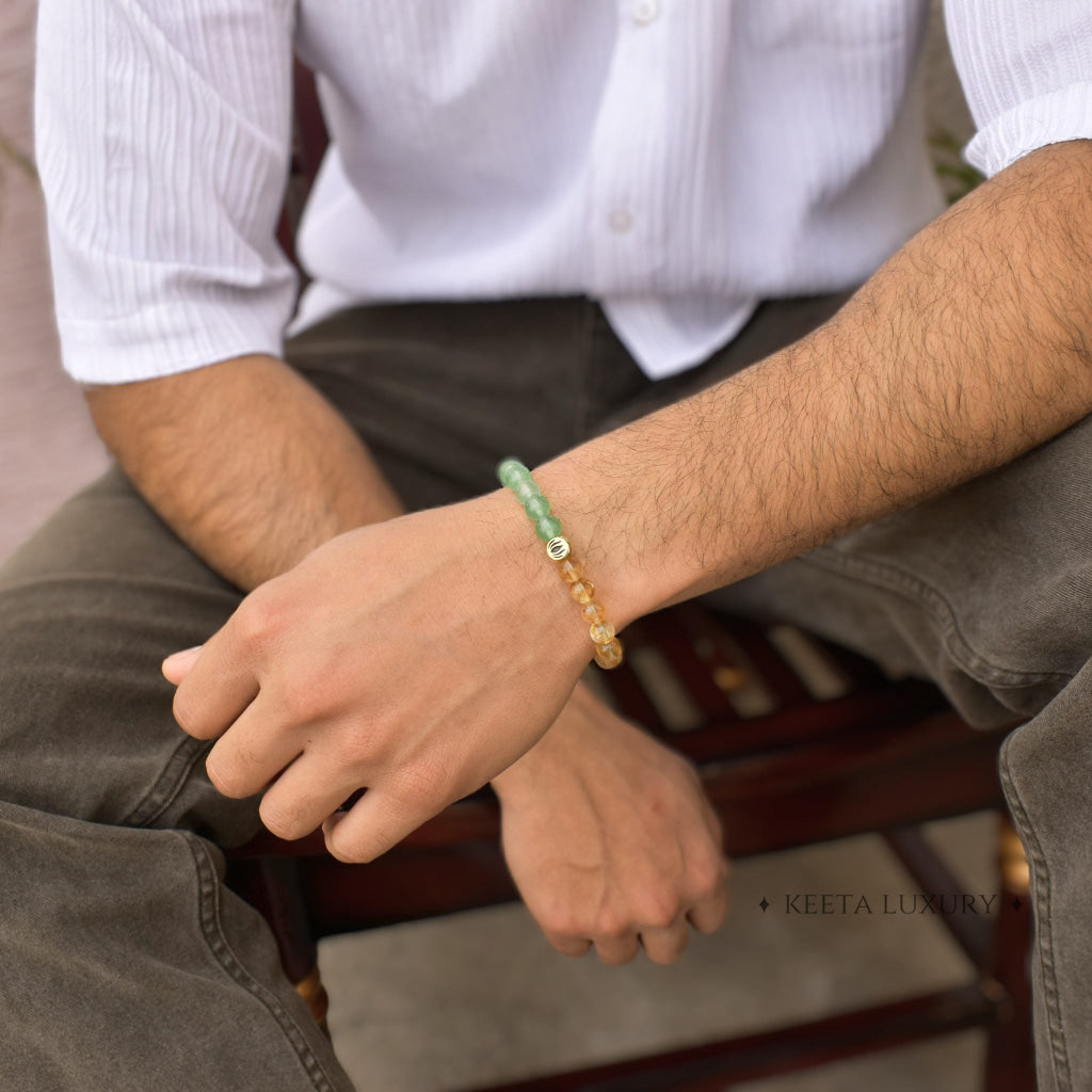 Fortune Flow - Green Aventurine & Citrine Bracelet -