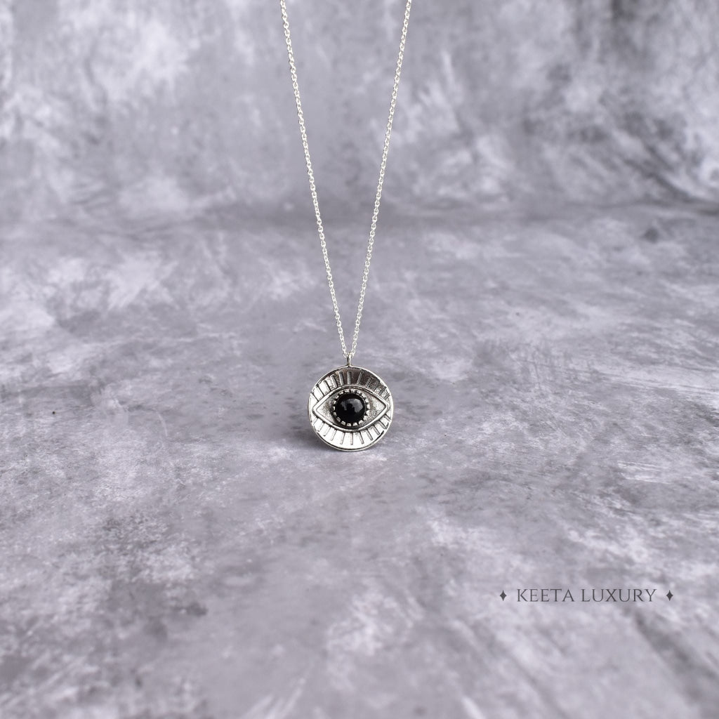 Gaze Guardian - Black Onyx Necklace -