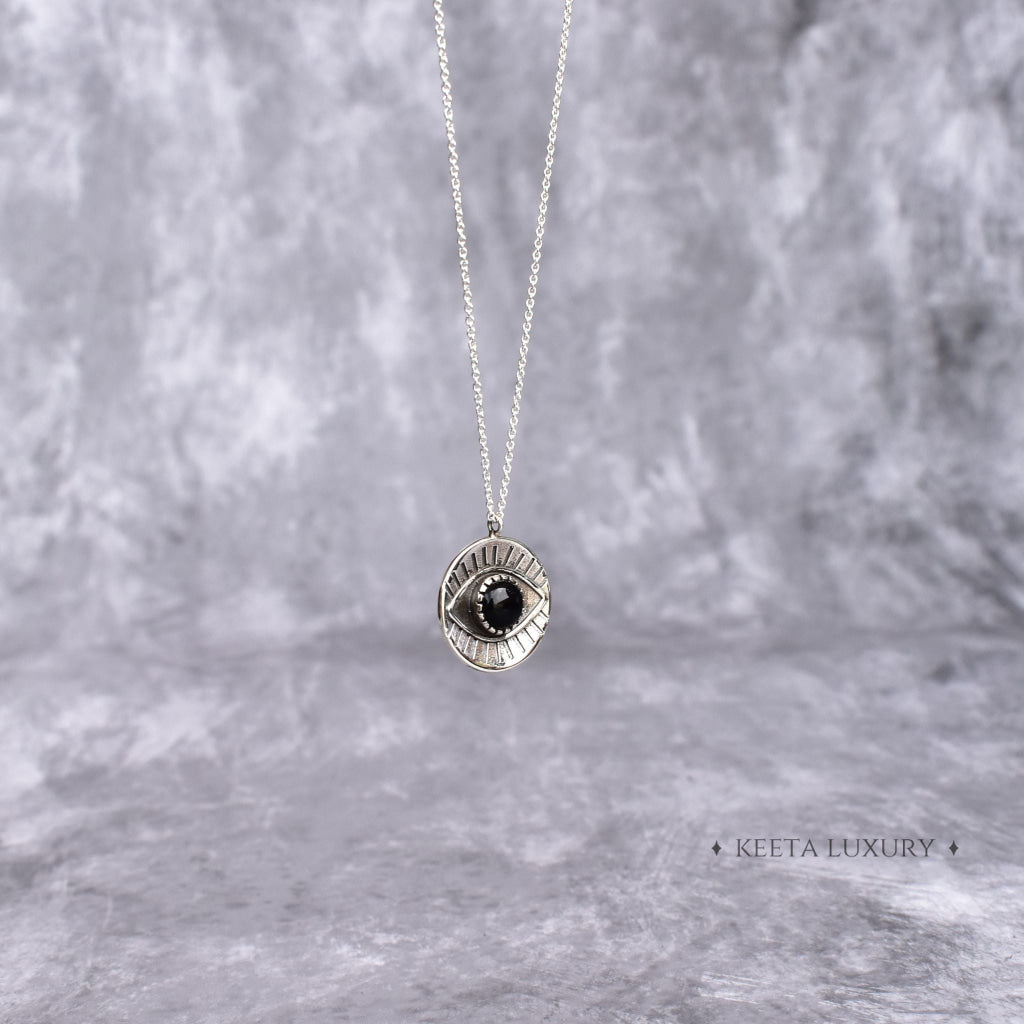 Gaze Guardian - Black Onyx Necklace -