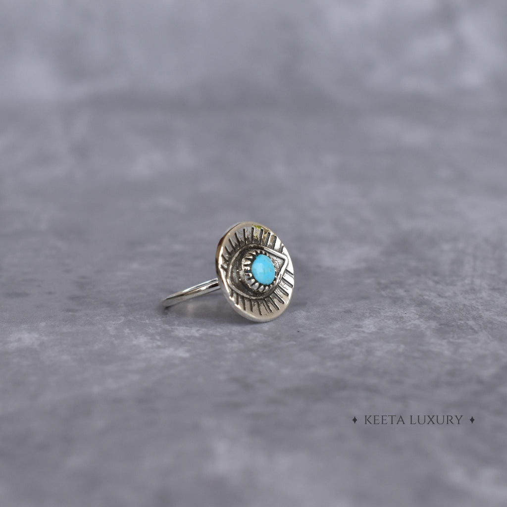 Gaze Guardian - Turquoise Ring -