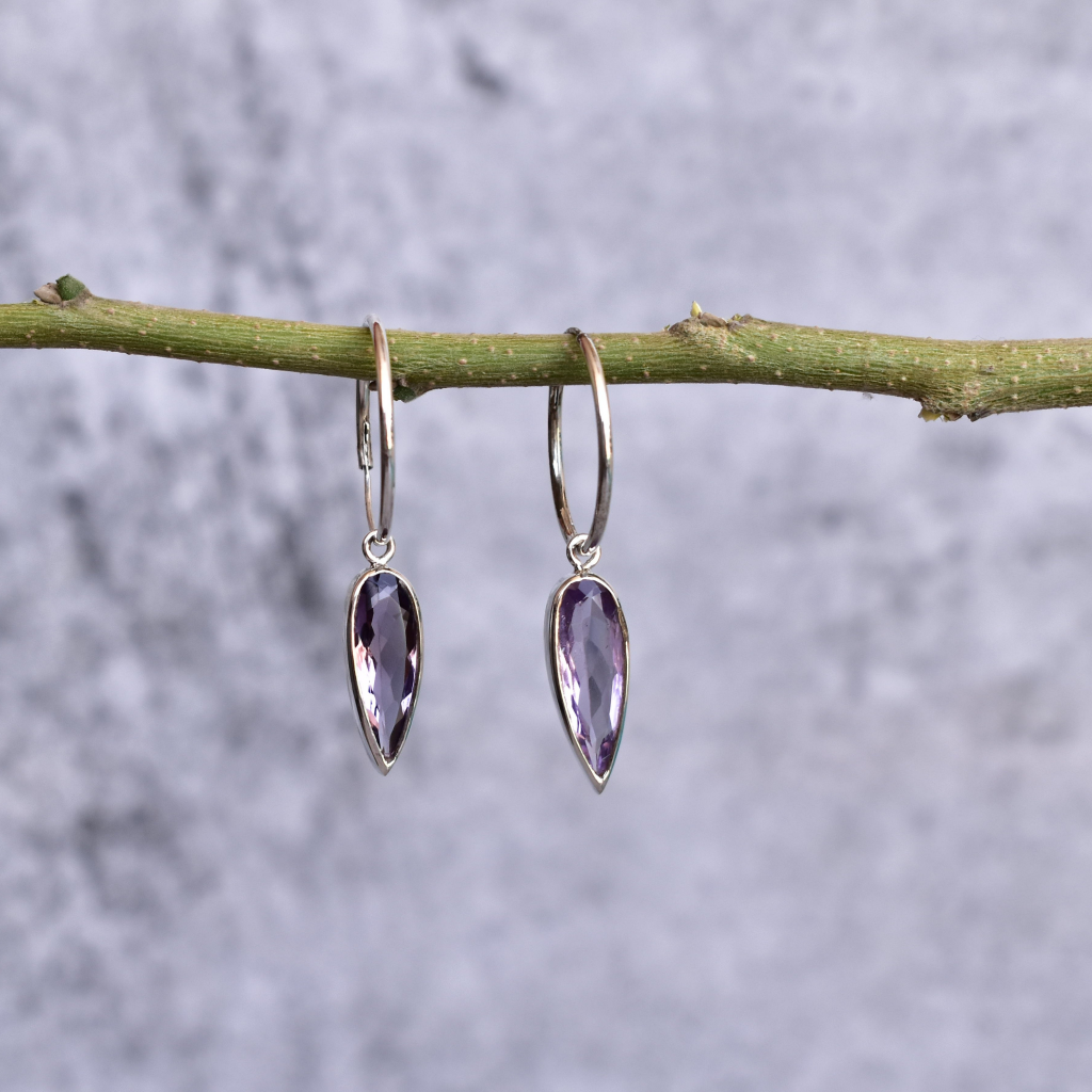 Glacier - Amethyst Earrings -