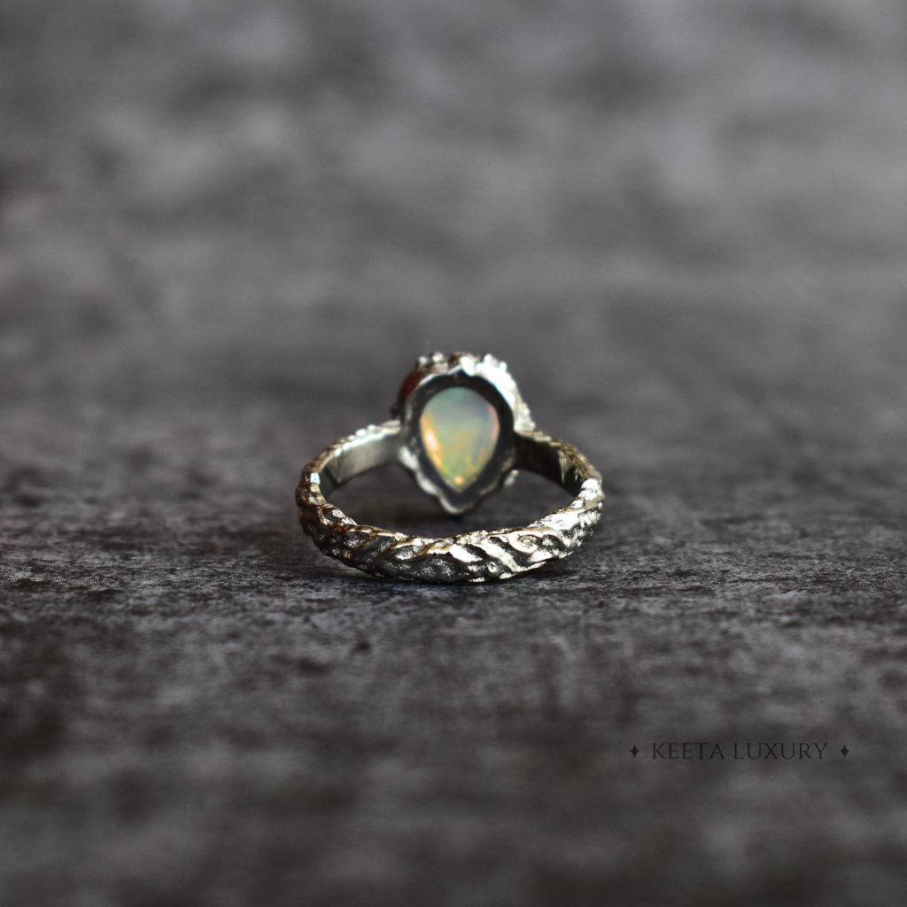 Glimmering Cascade - Opal Nature Ring -