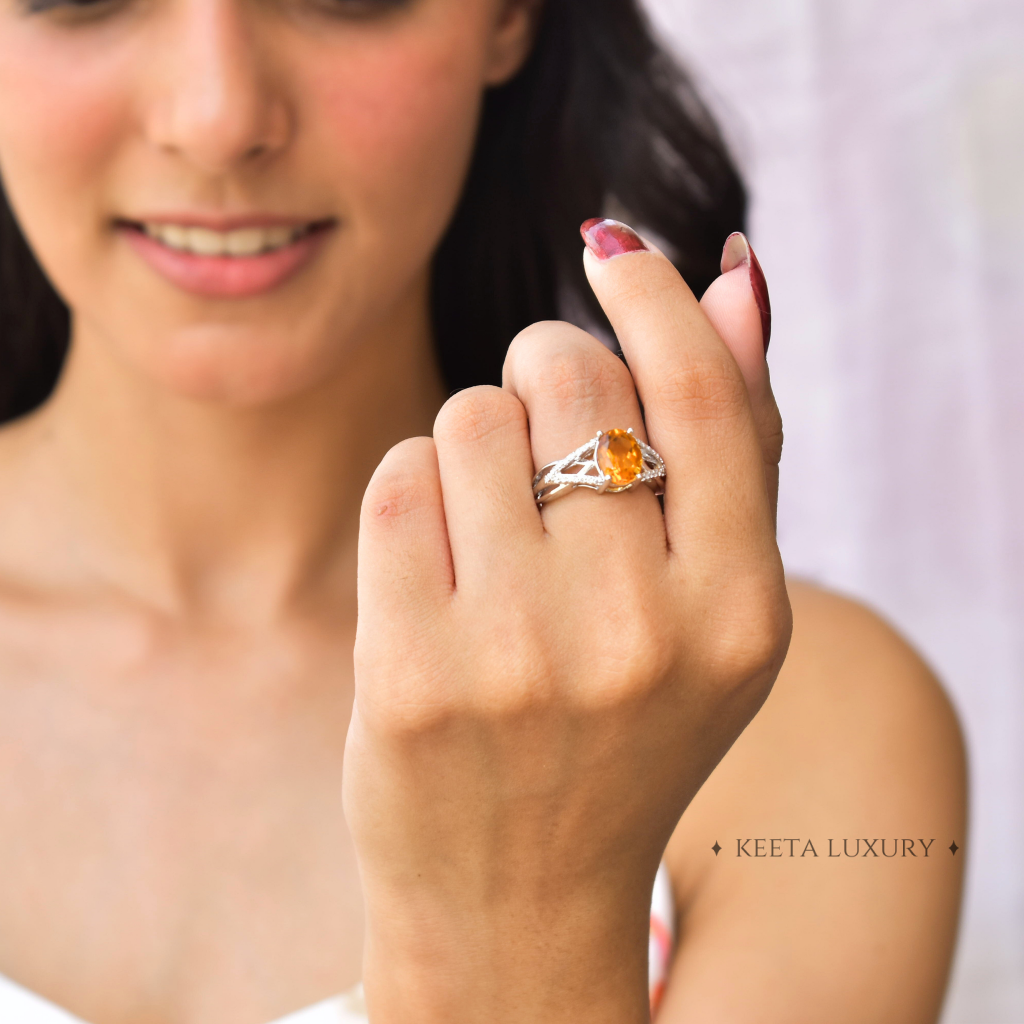 Golden Glow - Citrine Ring -
