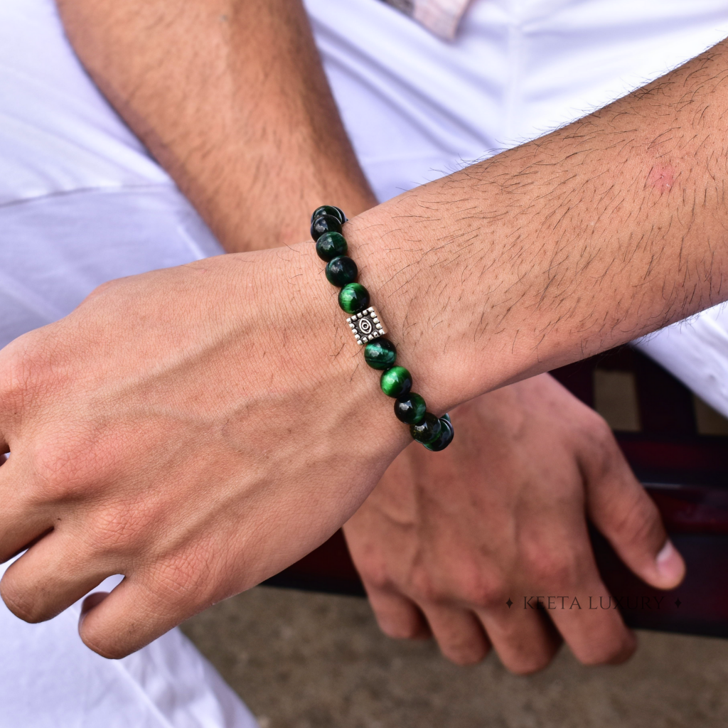Green Horus - Green Tiger Eye Bracelet -