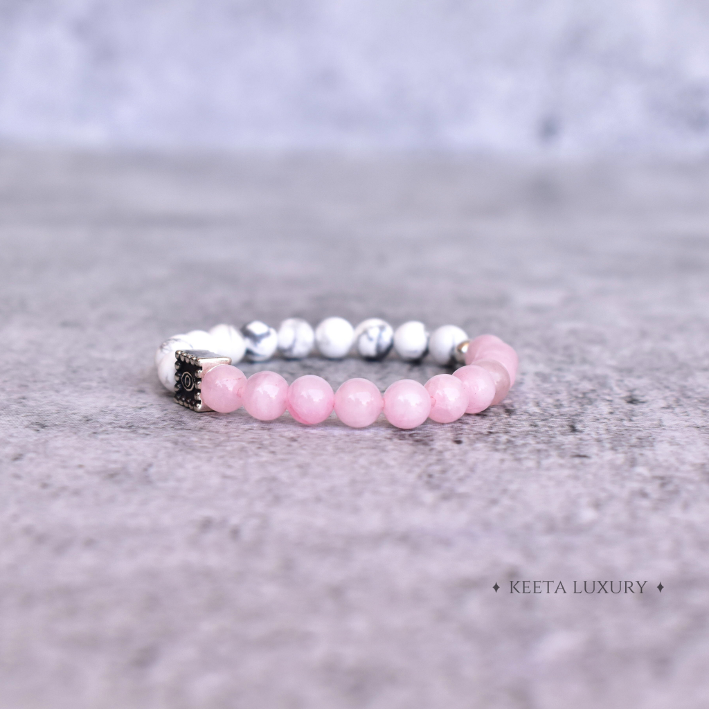 Guardian Eye - Rose Quartz & Howlite Bracelets -