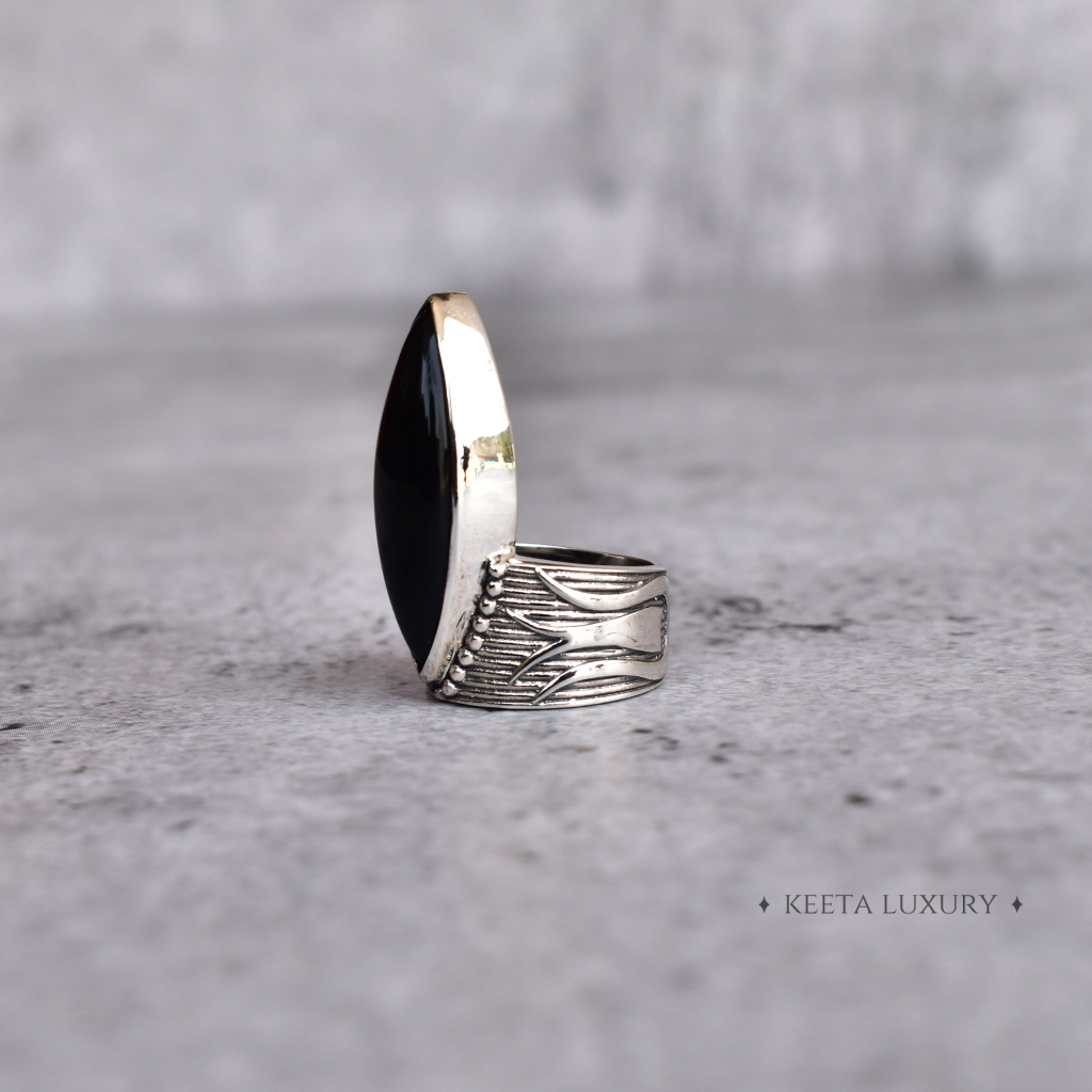 Gypsy Dreams- Black Onyx Ring -