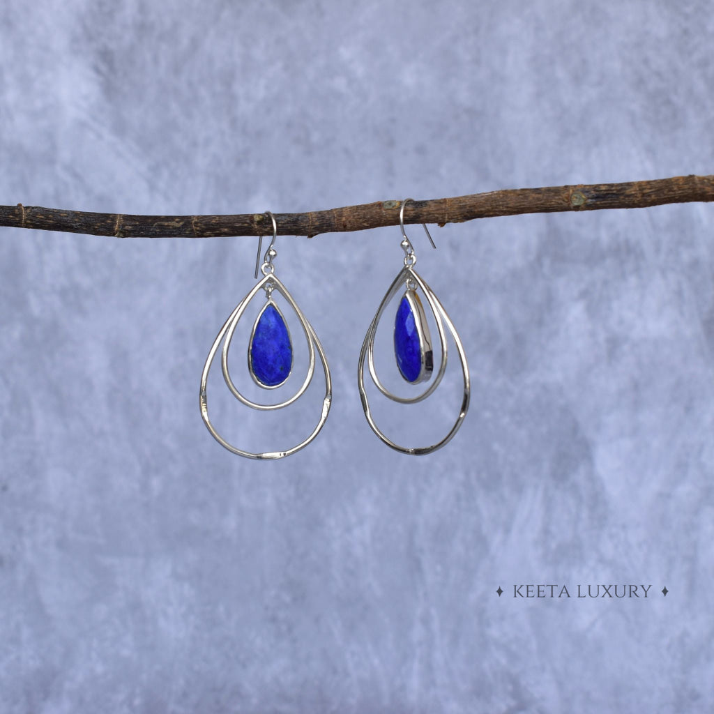 Gypsy Pears - Lapis Lazuli Earrings