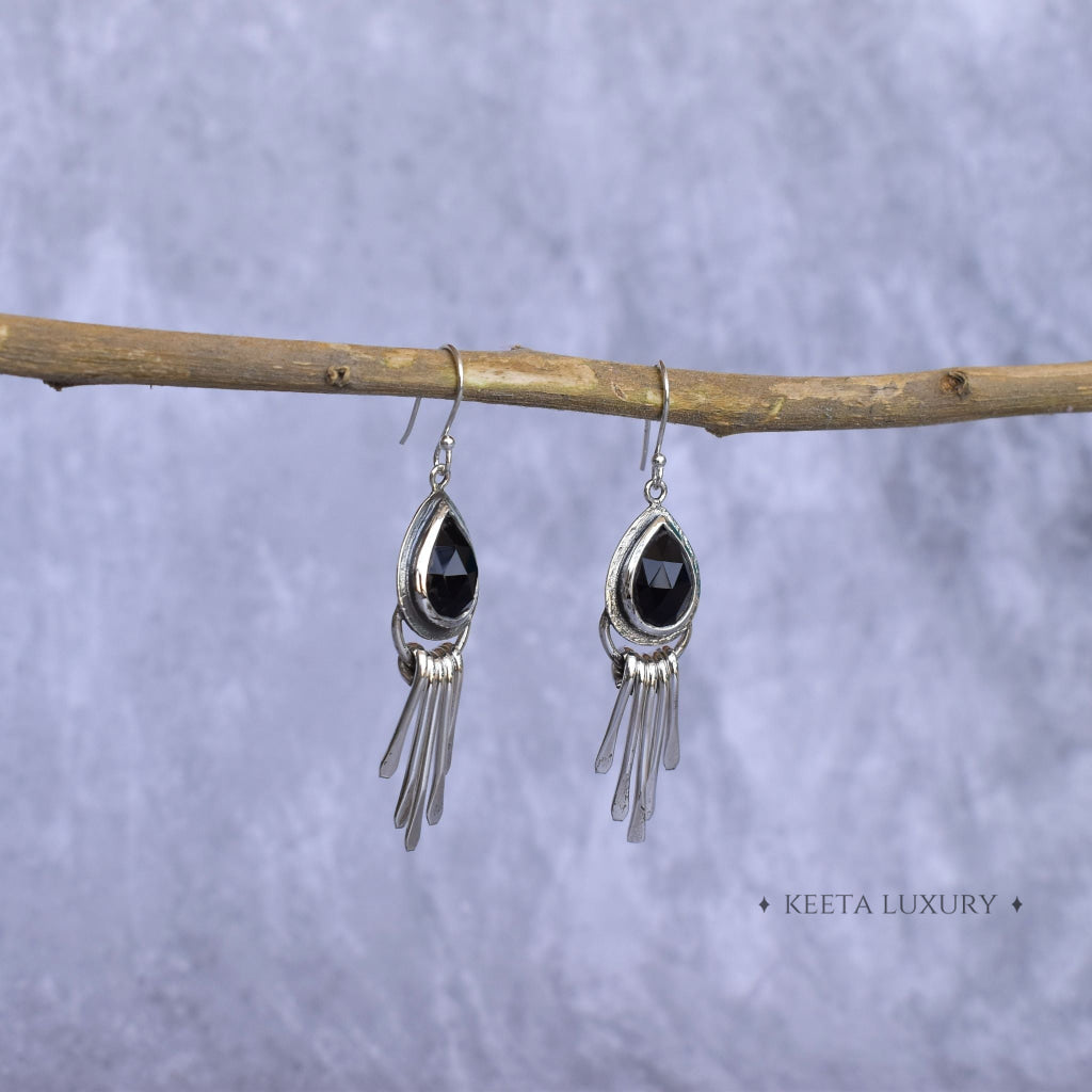 Gypsy Tears - Black Onyx Earrings -