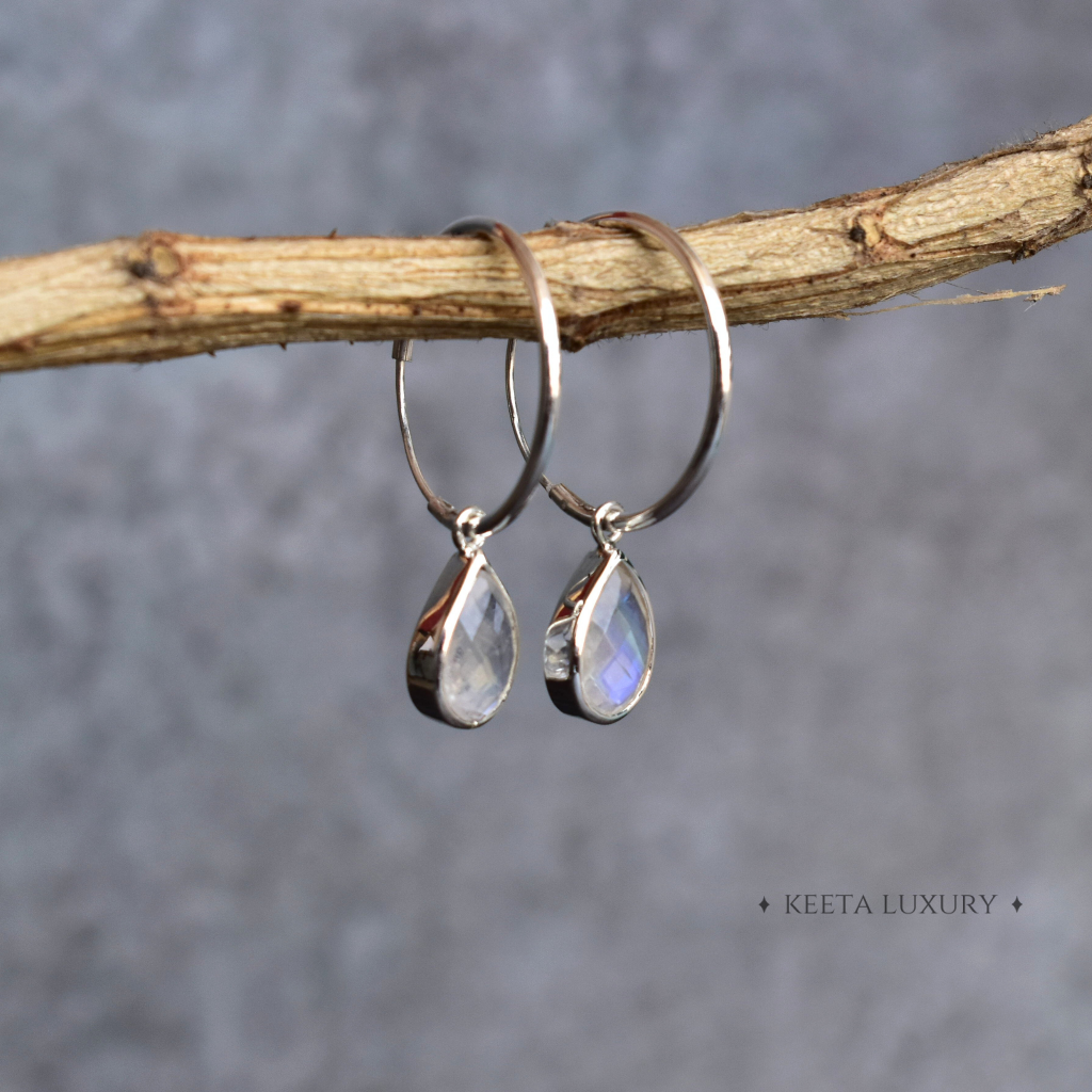 Hoop Admire - Moonstone Earrings -