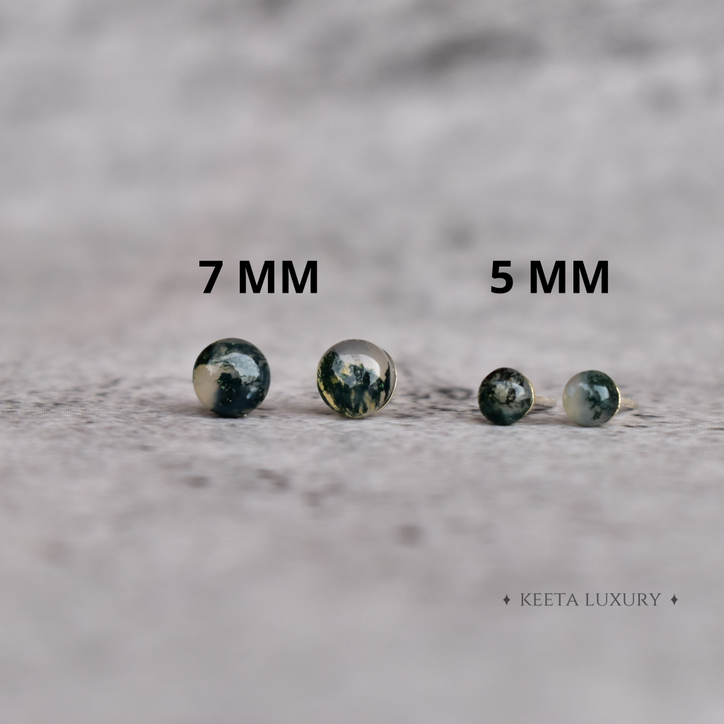 Inclusion Pop - Moss Agate Earrings -