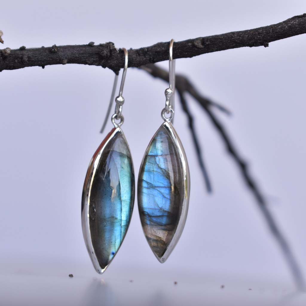 Labradorite earrings sterling silver hotsell
