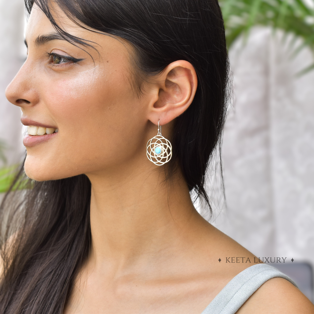 Knot of the Sea - Turquoise Earrings -
