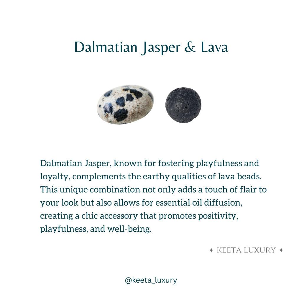 Lava Essence - Dalmatian & lava Bracelet -