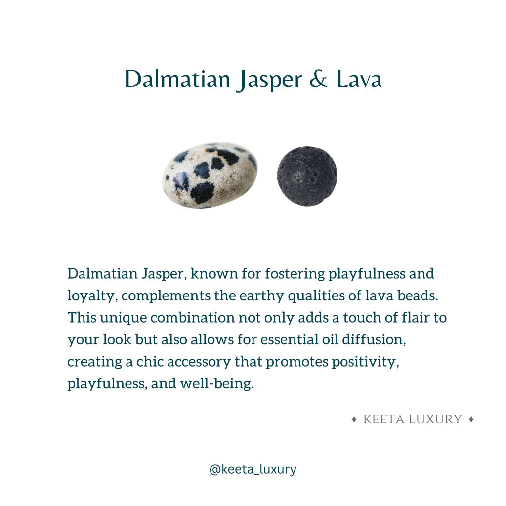 Lava Essence - Dalmatian & lava Bracelet -