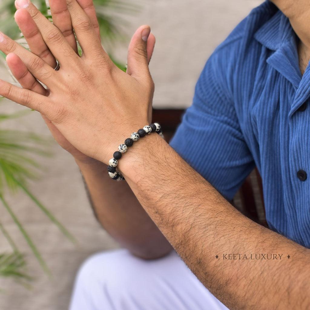 Lava Essence - Dalmatian & lava Bracelet -