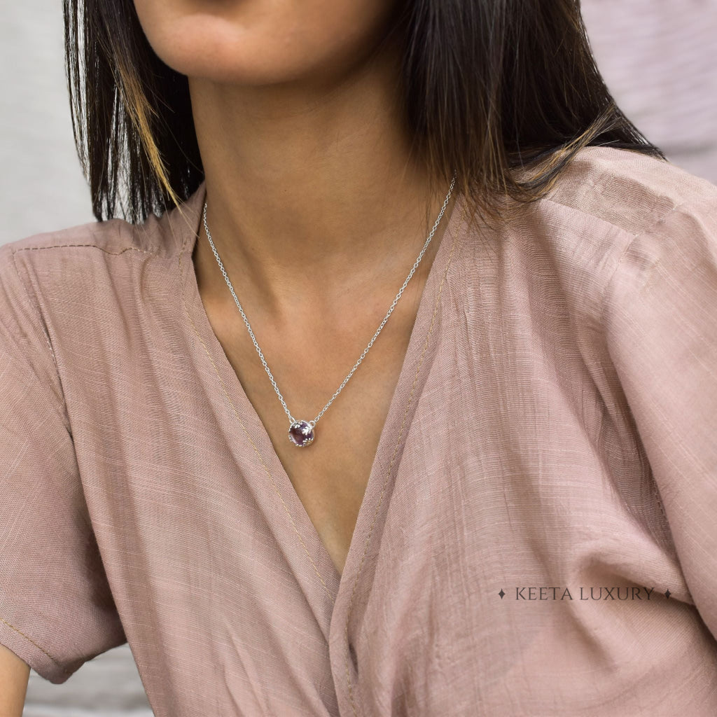 Leaf Sunshine - Amethyst Necklace Necklace