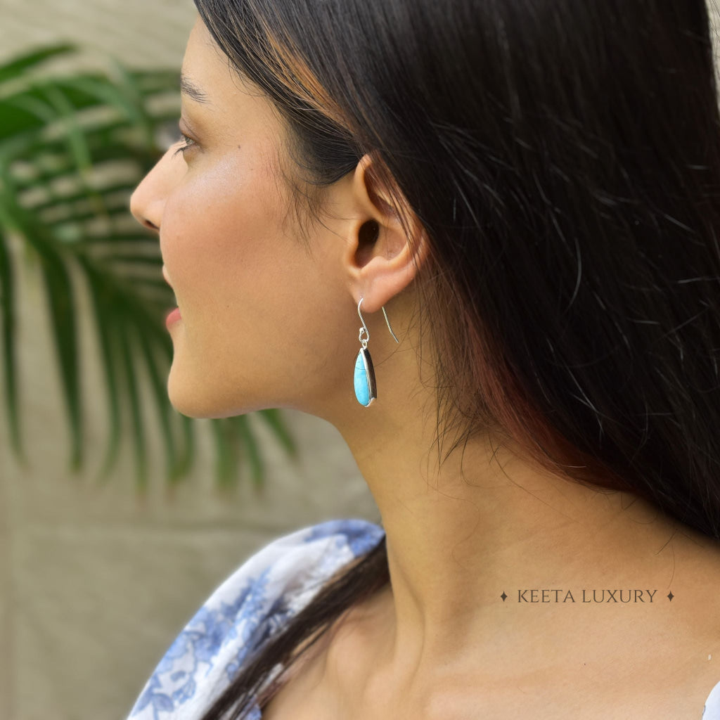 Long Drops - Turquoise Earrings -