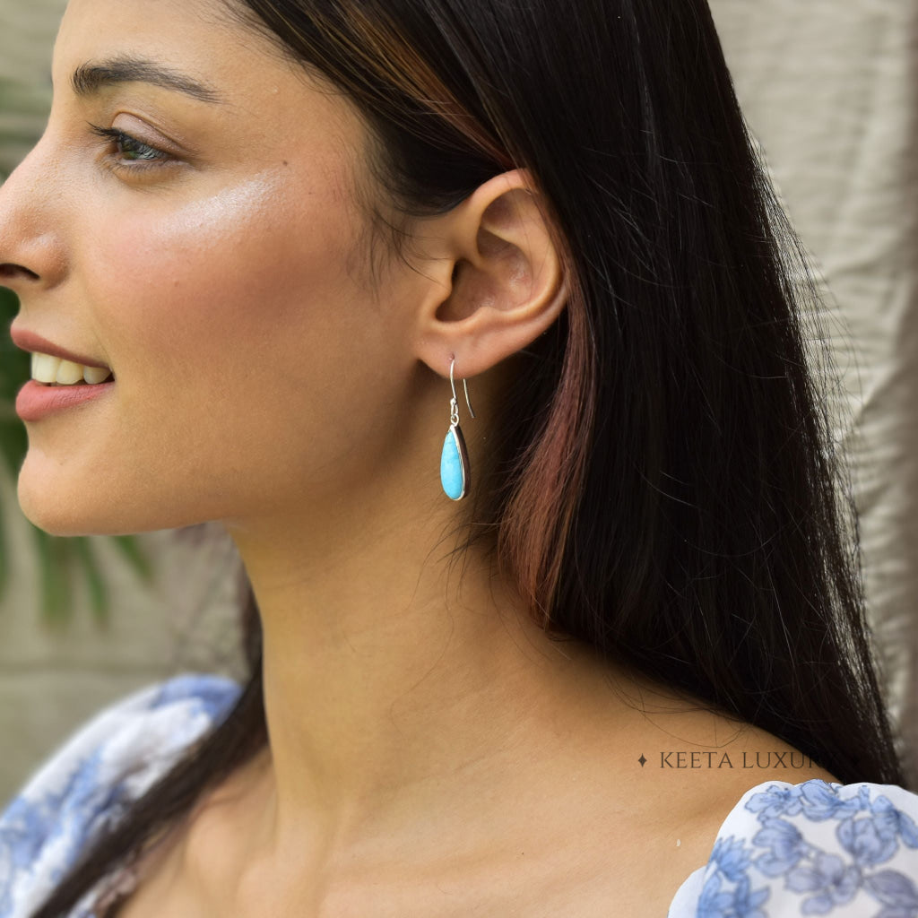 Long Drops - Turquoise Earrings -