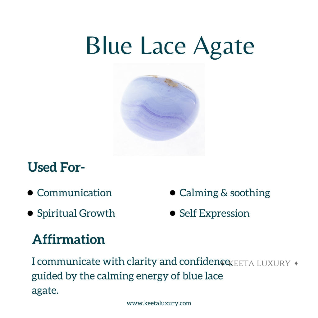 Lotus - Blue Lace Agate Bracelet -