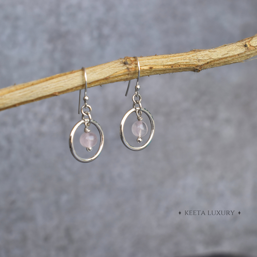 Love - Rose Quartz Earrings -