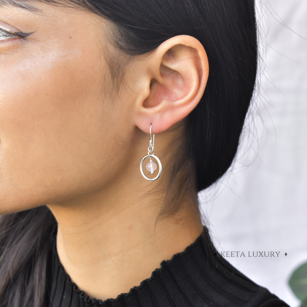 Love - Rose Quartz Earrings -