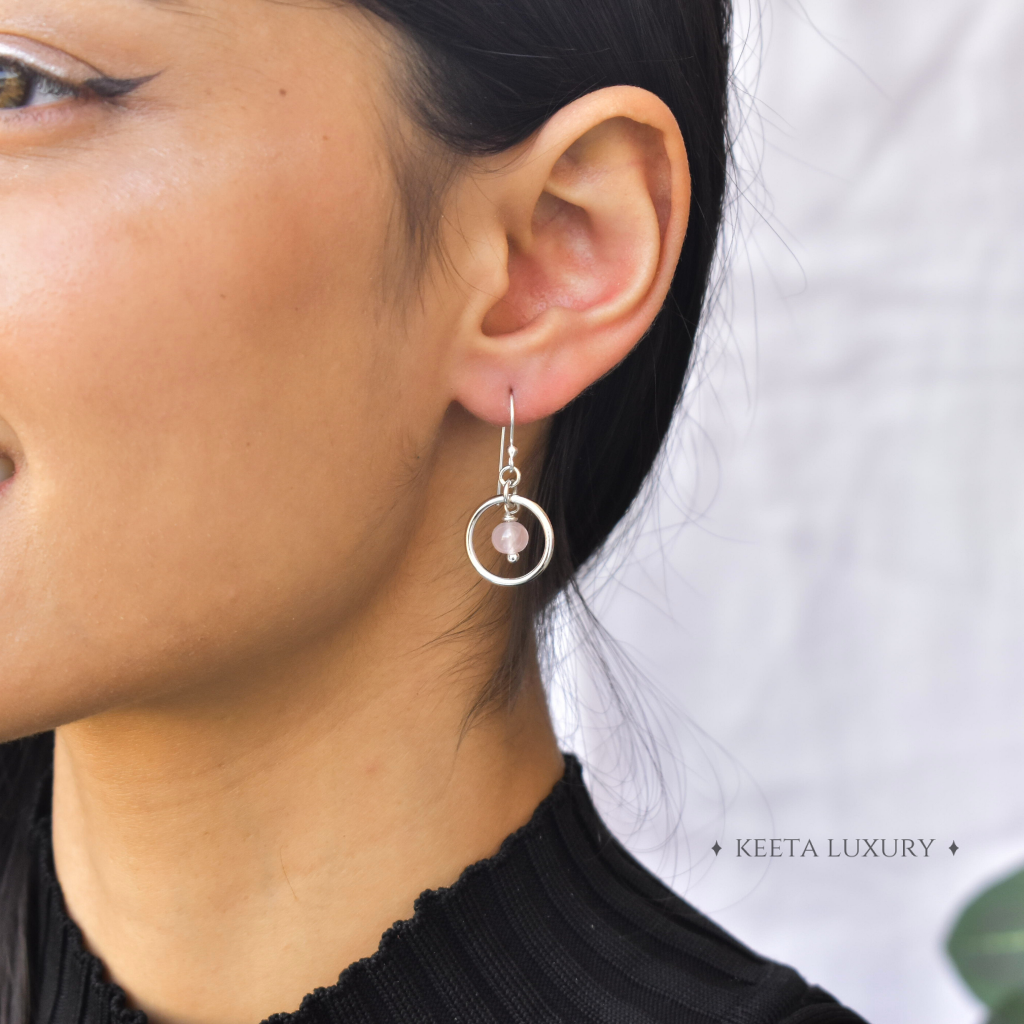 Love - Rose Quartz Earrings -