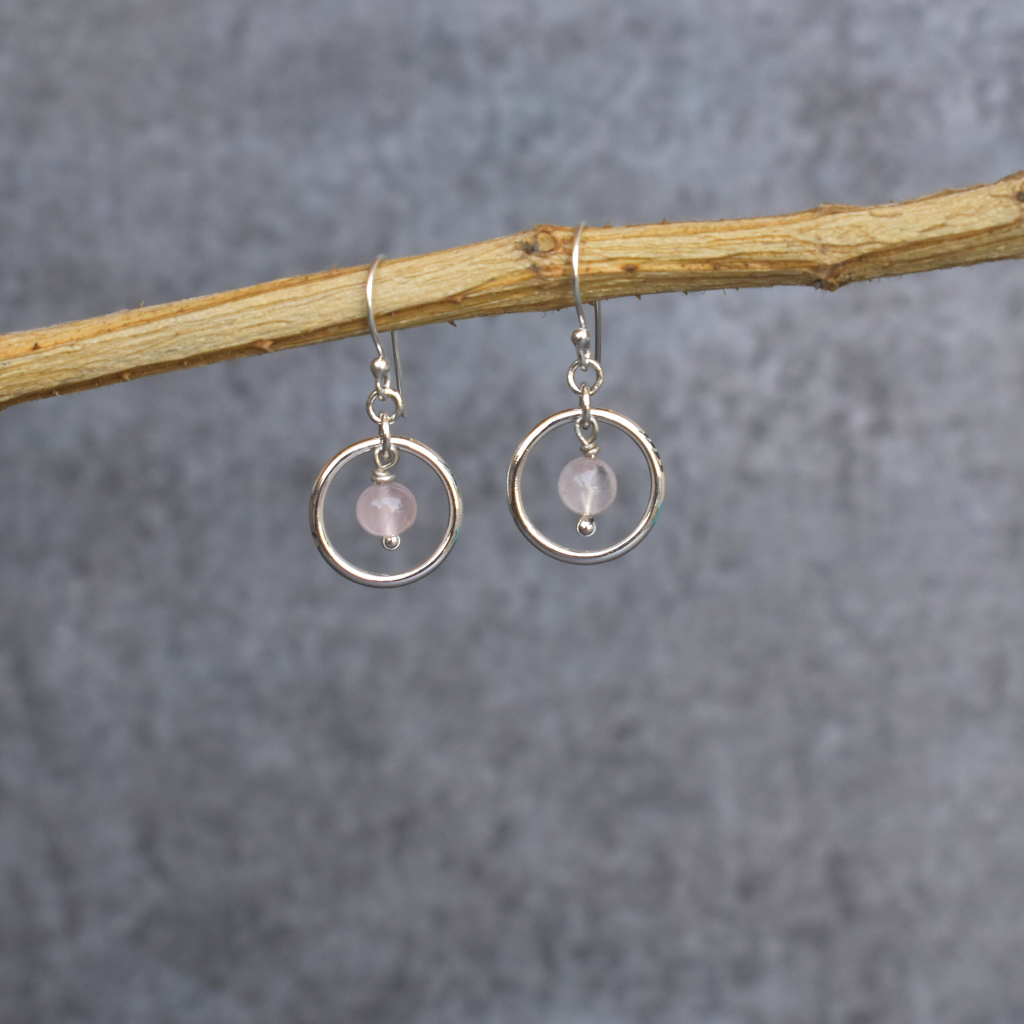 Love - Rose Quartz Earrings -