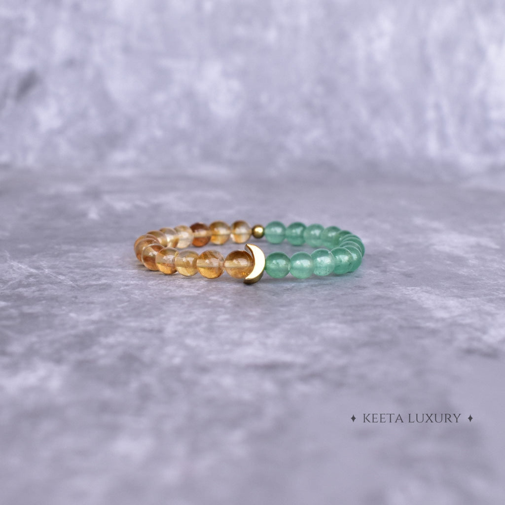 Lunar - Green Aventurine & Citrine Bracelet Bracelets