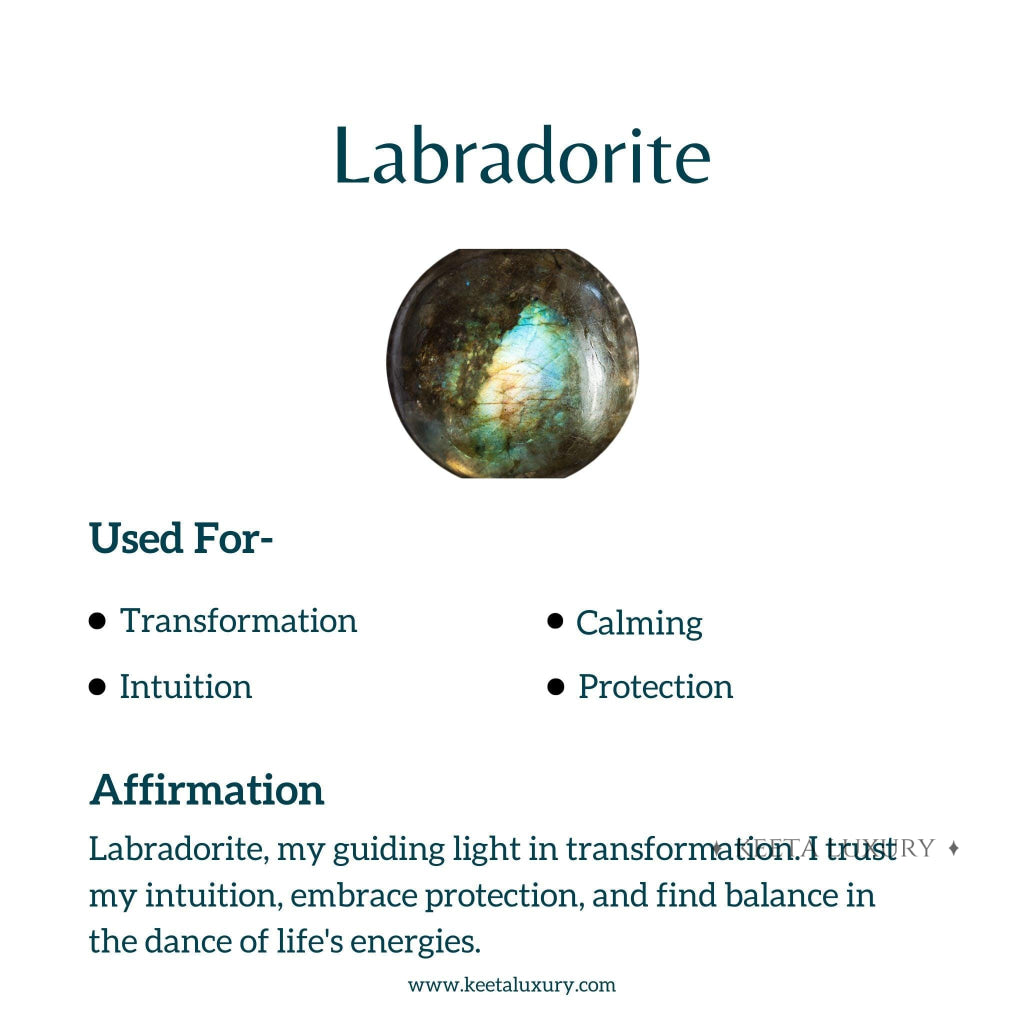 Magic Button - Labradorite Stud -