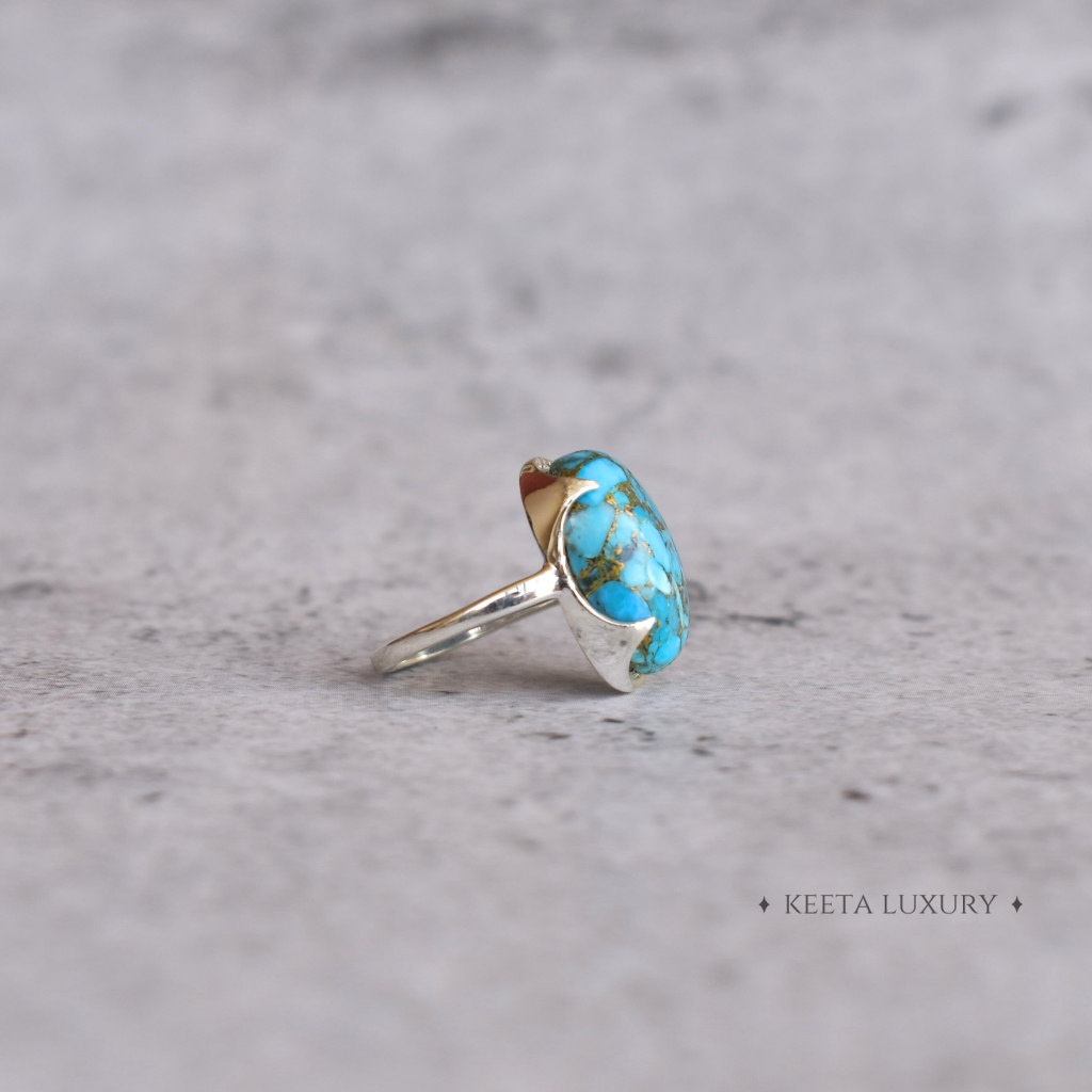 Majestic - Copper Turquoise Ring -