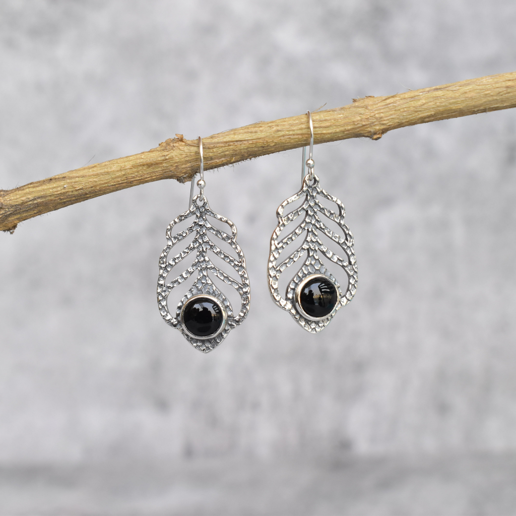 Mor Pankh - Black Onyx Earrings -