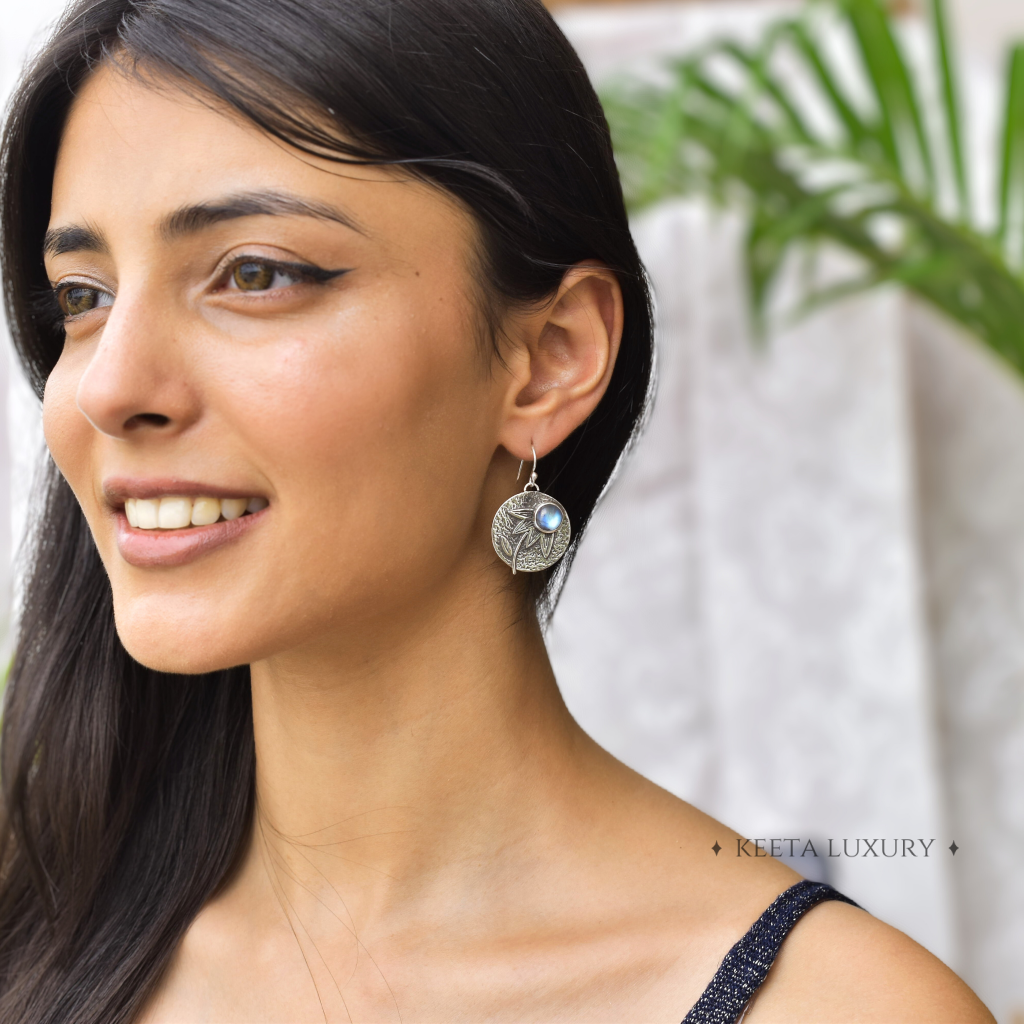 Mystic Forest - Moonstone Earrings -